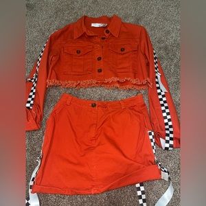 Orange two piece set